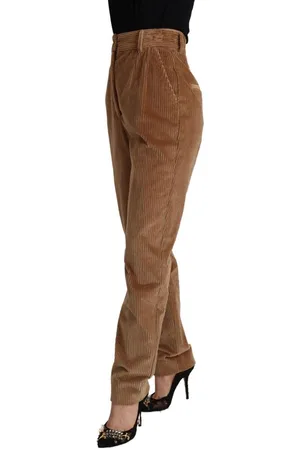 Dolce & Gabbana Camel Corduroy Broek Voor Dames