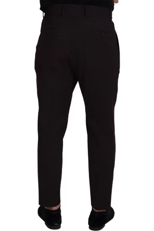 Dolce & Gabbana Classic Fit Wollen Herenbroek In Zwart