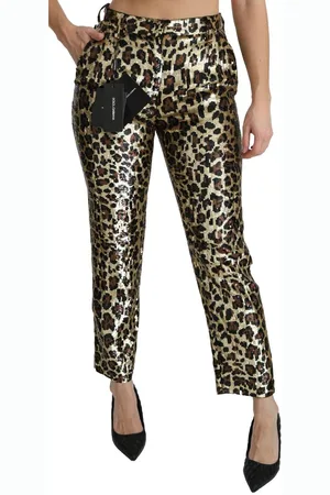 Dolce & Gabbana Panterprint Pailletten Broek