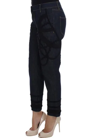 Dolce & Gabbana Prachtige Denim Capri-jeans Met Torero-borduursel