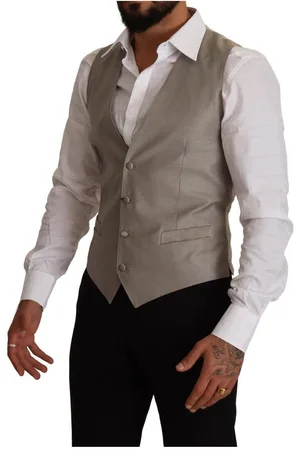 Dolce & Gabbana Heren Classic Fit Suit Vest - Grijs