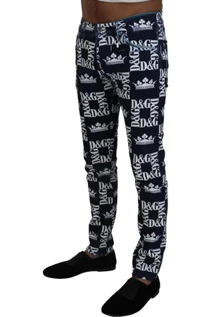 Dolce & Gabbana Crown Print Jeans Voor Heren