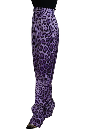 Dolce & Gabbana Zijden Damesbroek Met Luipaardprint