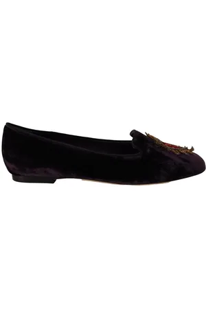 Dolce & Gabbana Fluwelen Hart Loafers