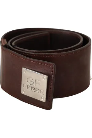 Costume National Gianfranco Ferre Bruine Leren Riem Voor Heren