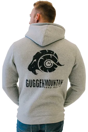Guggen Mountain Heren wandelhoodie fleece hoodie outdoor met logo