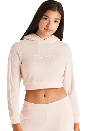 SikSilk Meisjes Signature Badstof Crop Hoodie