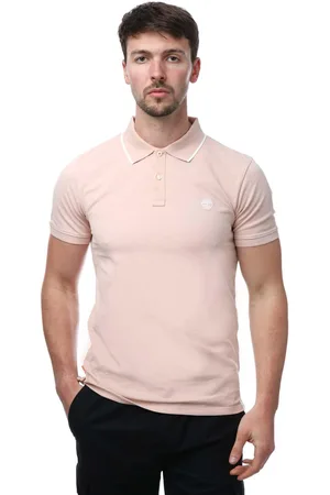 Timberland Heren Bedrukt Poloshirt met Korte Mouwen (Rose)