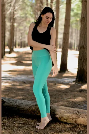 Guggen Mountain Naadloze Leggings voor Dames Turkoois