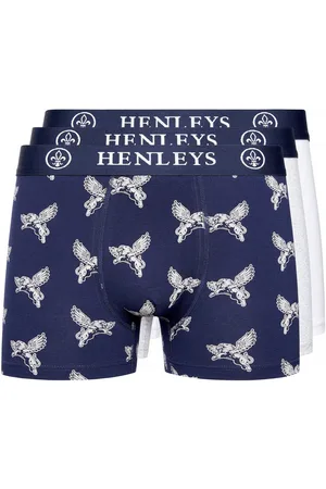 Henleys Heren Lionwing Assorted Designs Boxershorts (Set van 3) (Veelkleurig)