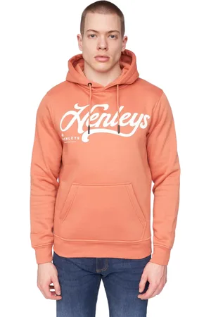 Henleys Heren Scripthen Hoodie (Baksteen )