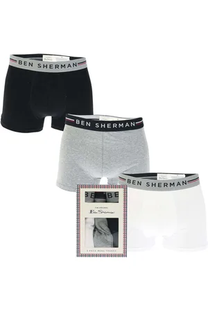 Ben Sherman Heren Roman Boxershorts (Set van 3) (Zwart/Grijs/Wit)