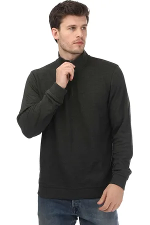 Ted Baker Heren Bits Textured Funnel Neck Sweater Top (Marine)