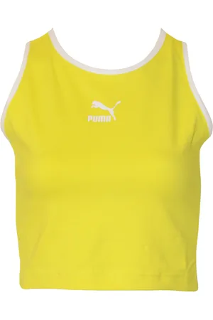 PUMA Dames/Dames Klassiekers Geknipte Tank (Brandend Geel)