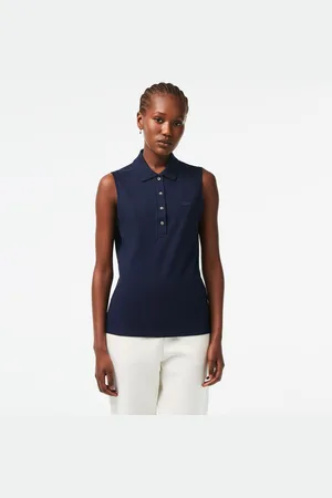 Lacoste Dames Slim Fit L.12.D Mouwloos Stretch Poloshirt in