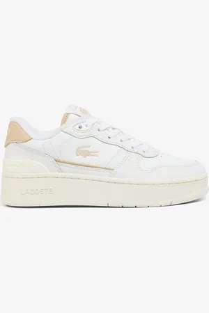 Lacoste T-Clip Platform Leren Damestrainers in