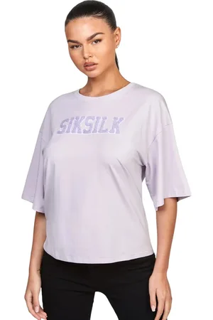 SikSilk Dames/Dames Varsity Crop T-shirt