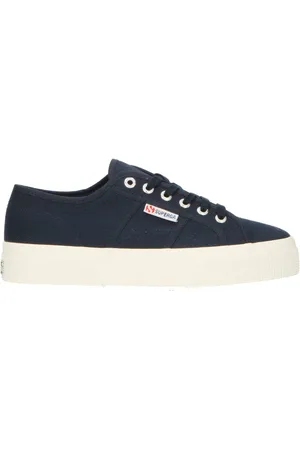 Superga 2740 Katoenen Platform Damestrainers Navy