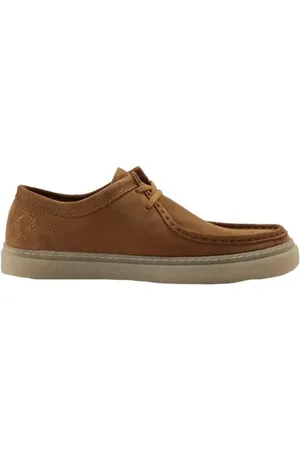 Fred Perry Heren Dawson Suede Lage Sportschoenen (Tan)