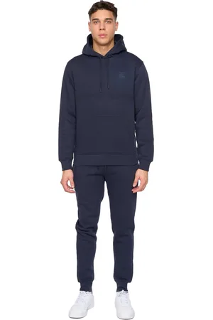 Duck and Cover Heren Merchell Hoodie en Joggers Set (Marine)