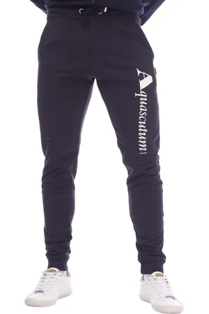 Aquascutum Heren Joggingbroek met logo (Marine)