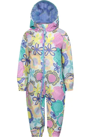 Mountain Warehouse Waterdicht regenpak met opdruk voor kinderen/Kinderen (Lichtgroen)