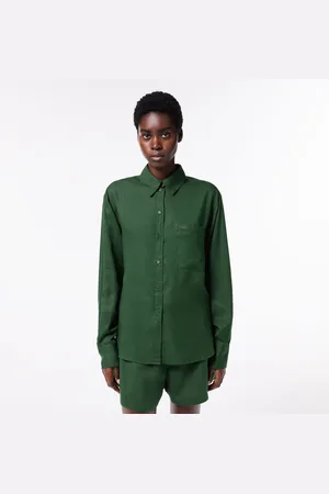 Lacoste Dames Vloeiend Oversized Lyocell Shirt in