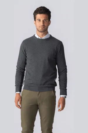 TeeShoppen Trui met ronde hals - Charcoal Melange