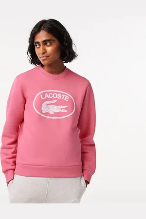 Lacoste Loose Fit Organic Cotton Fleece Sweatshirt voor dames in