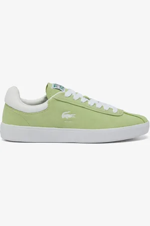 Lacoste Dames Baseshot Suede Trainers in Wit