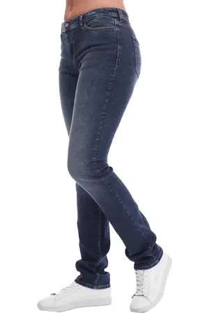 Emporio Armani Dames/Dames J85 Leather Patch Regular Jeans (Denim)