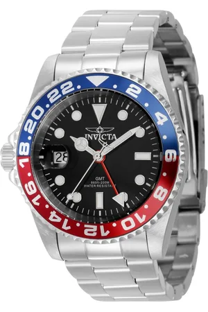 Invicta Pro Diver 43961 Heren Horloge - Quartz Uurwerk - Roestvrij Staal met zwarte Wijzerplaat - 42mm