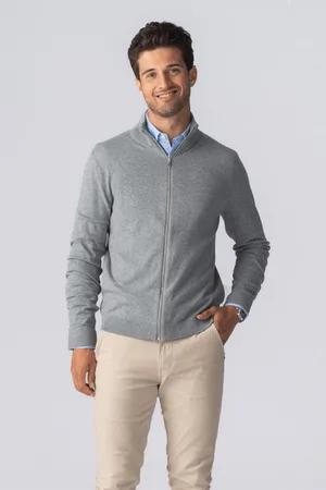 TeeShoppen Pullover Vest met Rits - Melange
