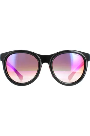 Moncler Zonnebril ml0087 01c glanzende zwarte rookspiegel