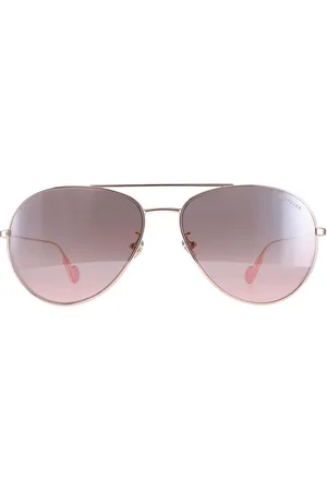 Moncler ML0110-K 28U glanzend rosë bruin roze gradiënt zonnebril