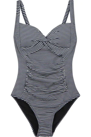 Regatta Dames/Dames Stripe Seersucker Tummy Control One Piece Zwempak (Marine / Wit)