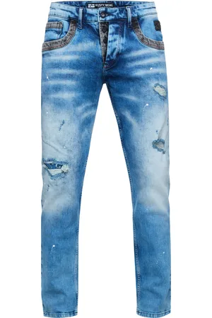 Rusty Neal Jeansbroek "YOKOTE" rechte pasvorm stone-washed