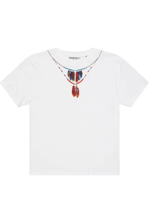MARCELO BURLON Kinderen/Kinderen Vederhalsband T-shirt