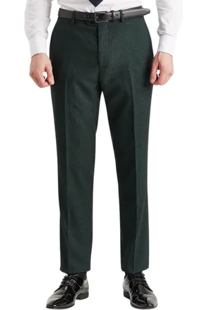PAUL ANDREW Groene heren pantalon Prince of Wales formele broek