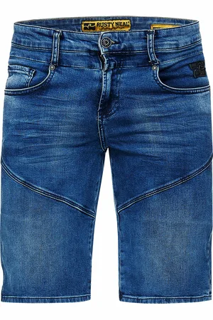 Rusty Neal Koningsblauwe gebruikte jeansshorts "TUSCOR"