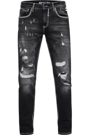 Rusty Neal Jeansbroek "MINO" slim fit stretch destroyed broek