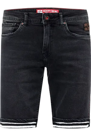 Rusty Neal Zwarte gebruikte jeansshorts "BENSON"