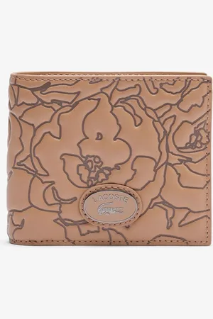 Lacoste Accessories Holiday Leather Billfold in Brown