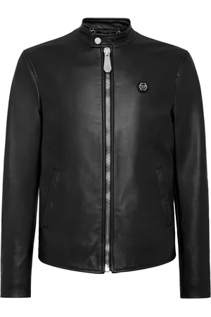 Philipp Plein Leren Moto Jas