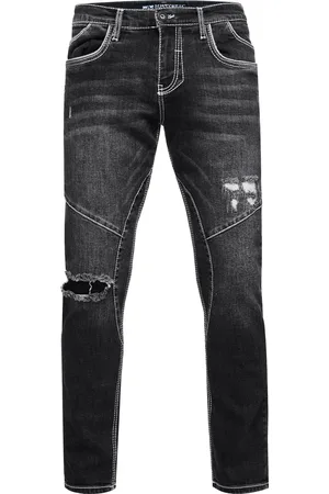 Rusty Neal Jeansbroek "NISHO" straight fit biker katoen stretch