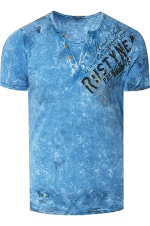 Rusty Neal V-hals T-shirt met logo-print aan de zijkant