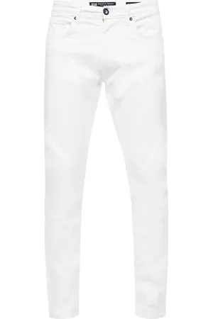 Rusty Neal Witte denim jeansbroek "MELVIN" slim fit katoen-stretch