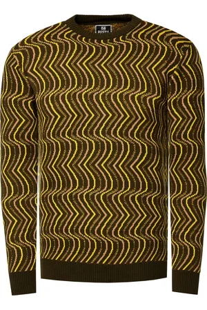Rusty Neal 80s Design Fijn Gebreide Trui Met Ronde Hals