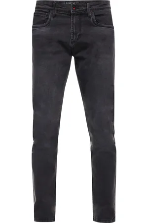 Rusty Neal Antracietkleurige used jeansbroek "MELVIN" slim fit katoen-stretch