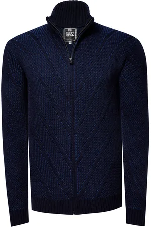 Rusty Neal Chunky vest met hoge hals over de hele rits